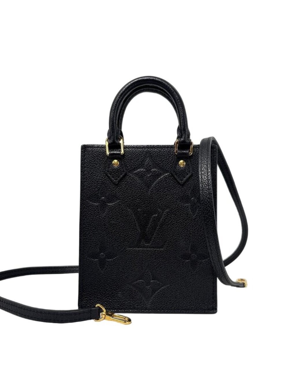 Louis Vuitton Empreinte Petit Sac Plat Shoulder Bag Black